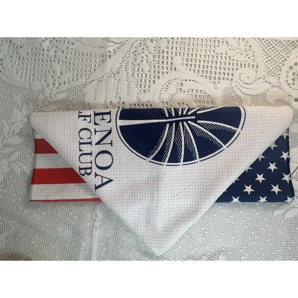Serenoa Golf Club Logo Golf Towel American & Florida Flags Course Souvenir